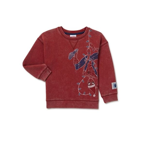 Nwt Spiderman Size 18 months Boy's Christmas Holiday Sweatshirt - Picture 1 of 8